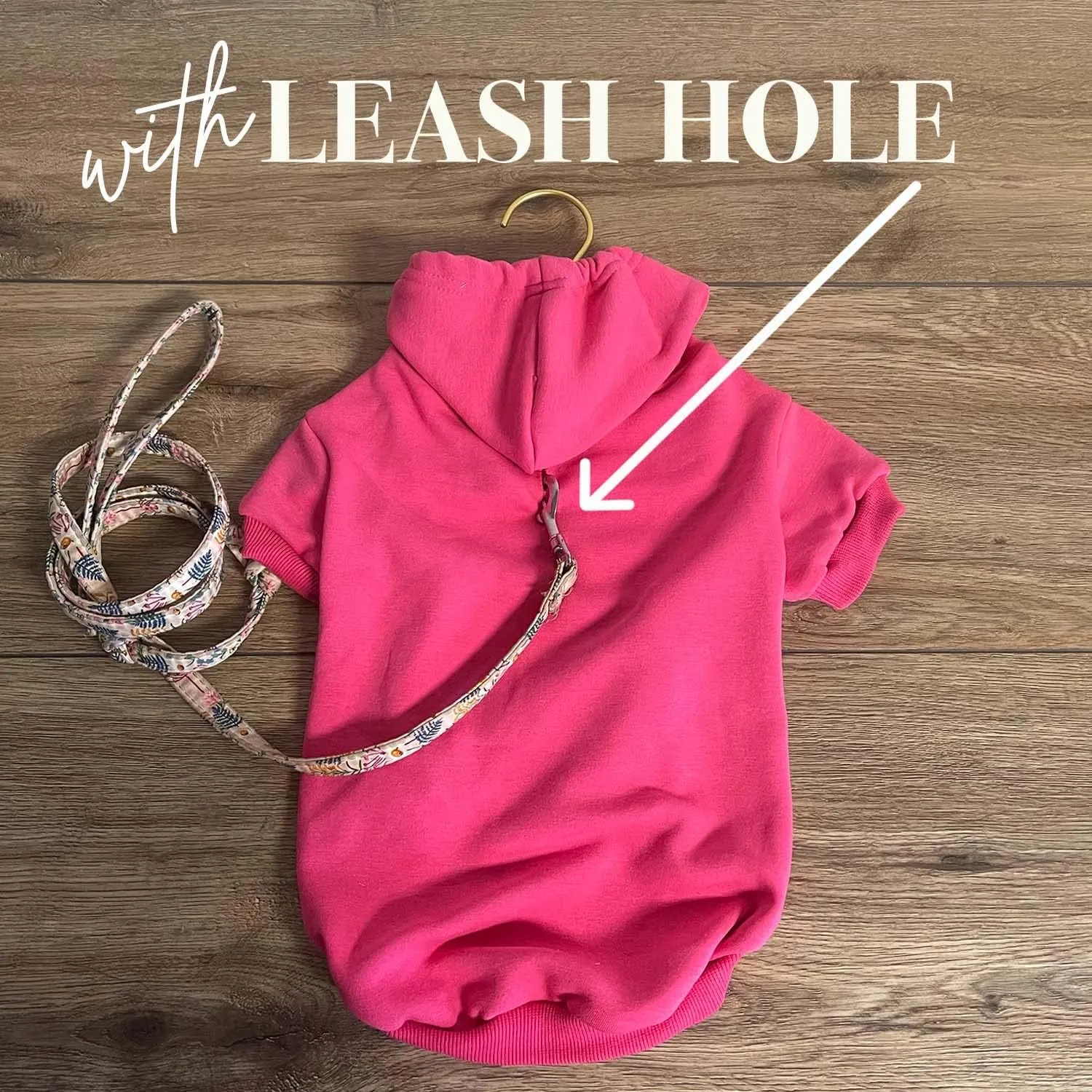 Little Devil Costume Halloween Dog Hoodie Fleece Lined Pullover Sweatshirt with Leash Hole (Red, Medium 111)