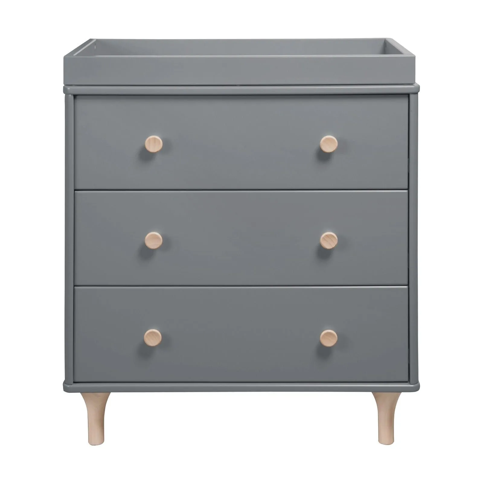 Lolly 3-Drawer Changer Dresser with Removable Changing Tray | Grey