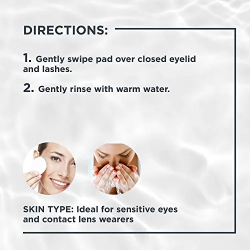 Marcelle Gentle Eye Make-Up Remover Pads, Sensitive Eyes, Waterproof Makeup Removal, Hypoallergenic, Fragrance-Free, Paraben-Free, Alcohol-Free, Cruelty-Free, 85 Pads
