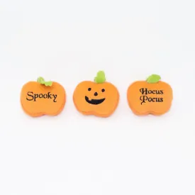 Miniz 3-Pack, Halloween Pumpkins, mini Squeaky Dog Toy