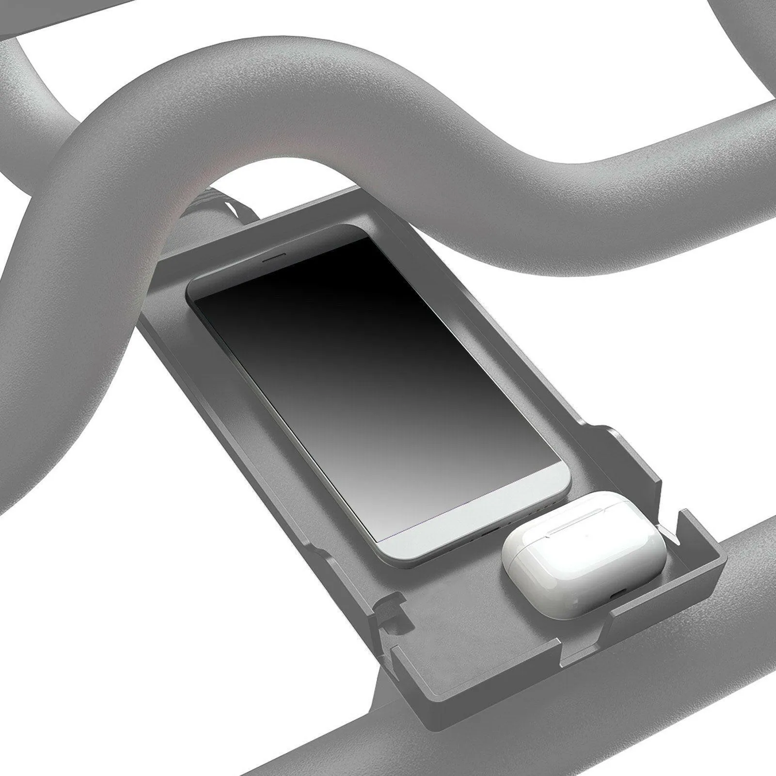 Mobile Phone Holder Replacement for Peloton Bike Tablet PC  Cell Phone  & Earphone Case Mount Tray with Charging Slot