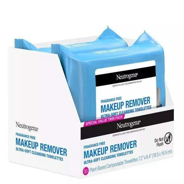 Neutrogena Makeup Remover Towelettes Fragrance Free - 2X25 ct