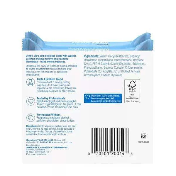Neutrogena Makeup Remover Towelettes Fragrance Free - 2X25 ct