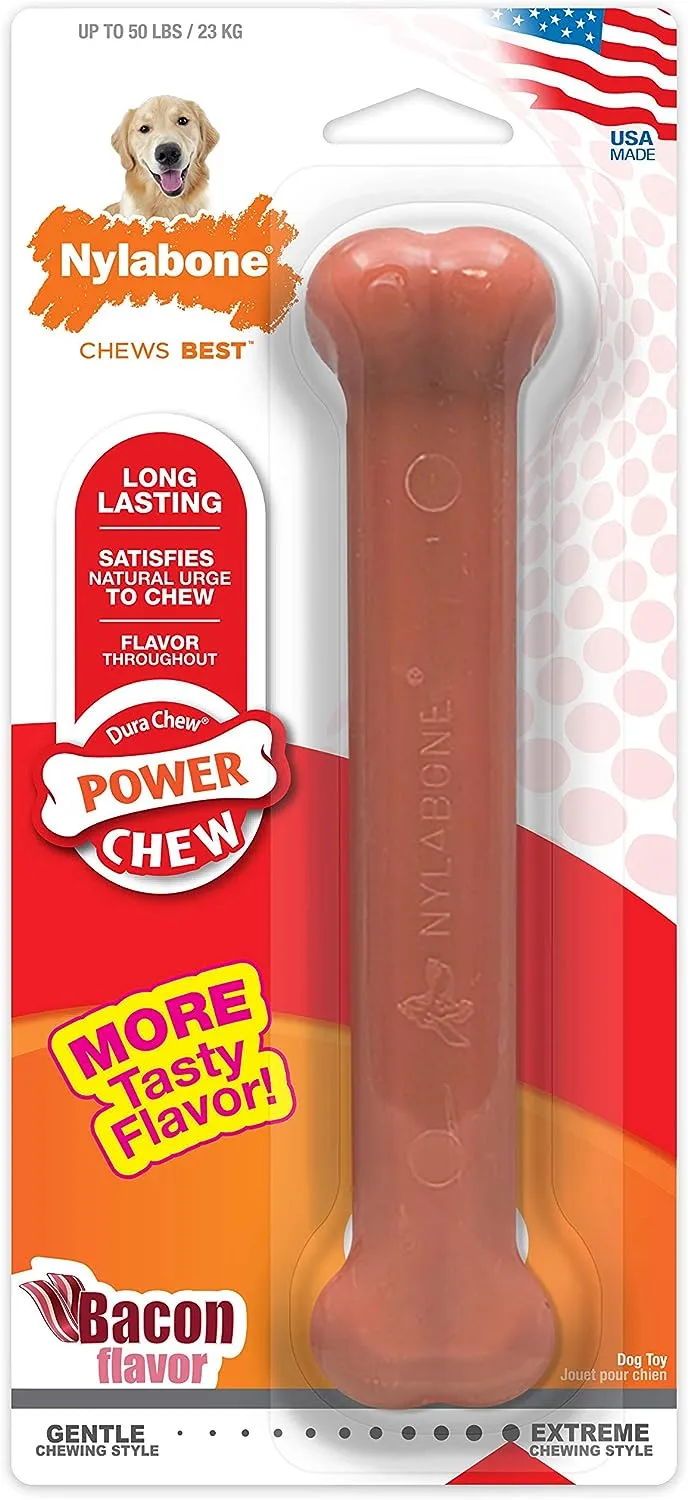 Nylabone Power Chewer Bacon, Dog Toy