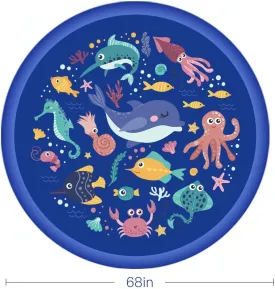 Ocean Sea Animals Splash Pad for Kids
