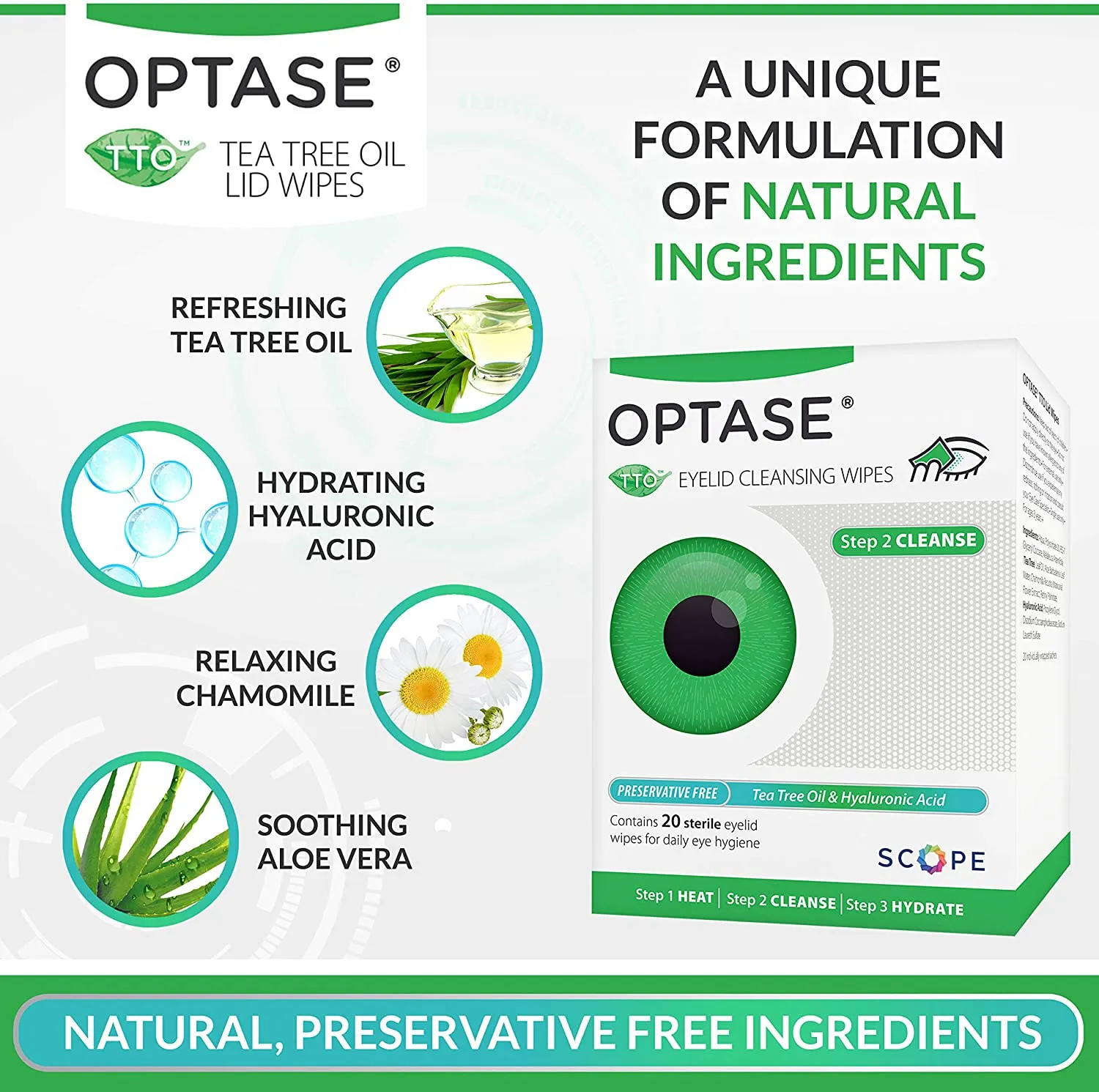 OPTASE® TTO Lid Wipes