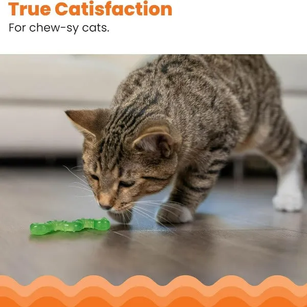Petstages Orkakat Wiggle Worm Dental Cat Toy