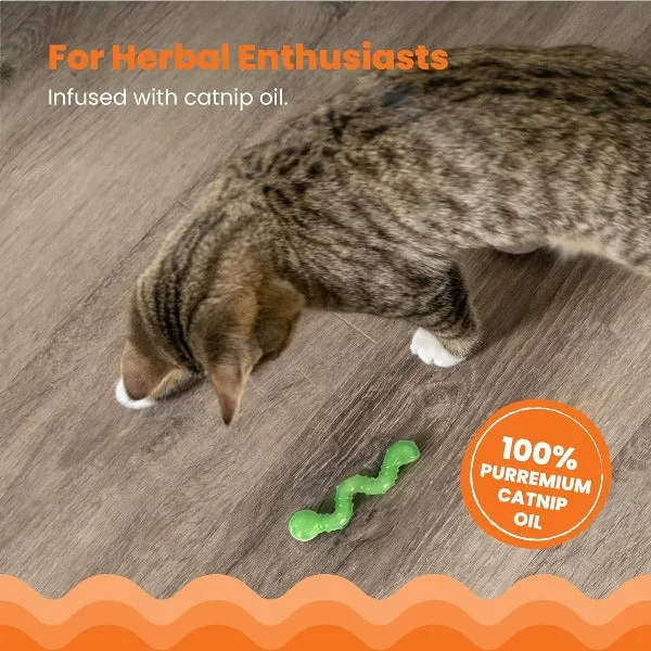 Petstages Orkakat Wiggle Worm Dental Cat Toy