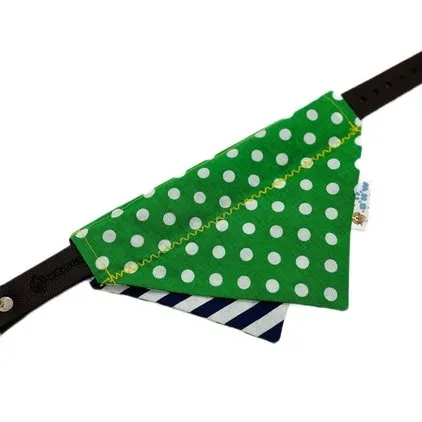 Preppy Style Reversible and Layered Dog Bandana