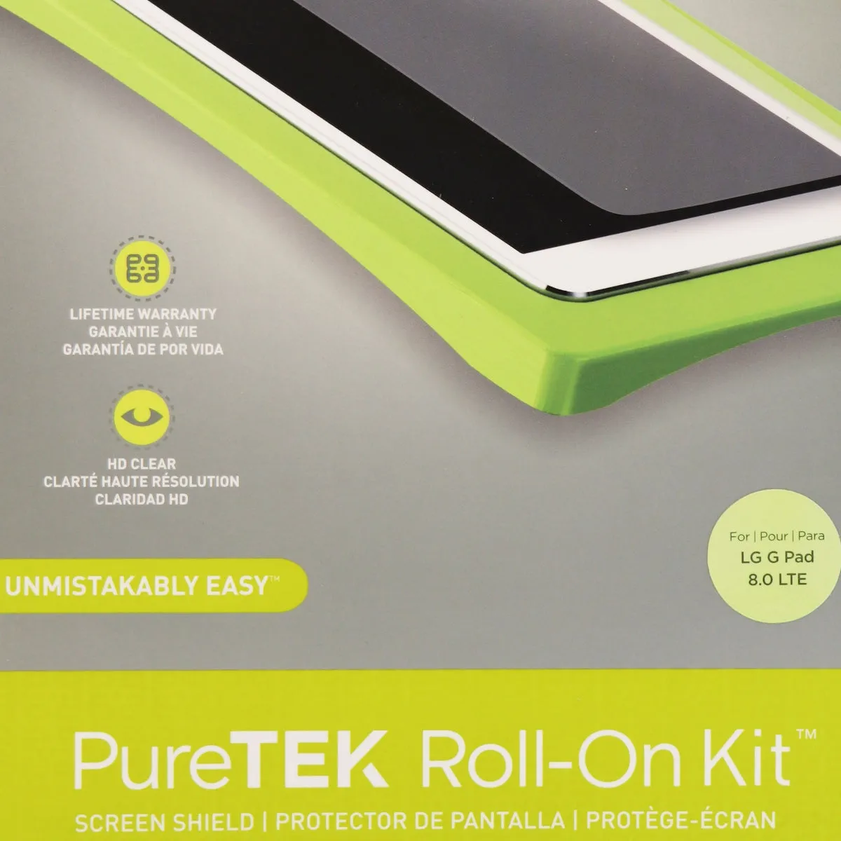 PureGear AF Screen Protector Roll On Kit for LG G Pad 8.0 - Clear