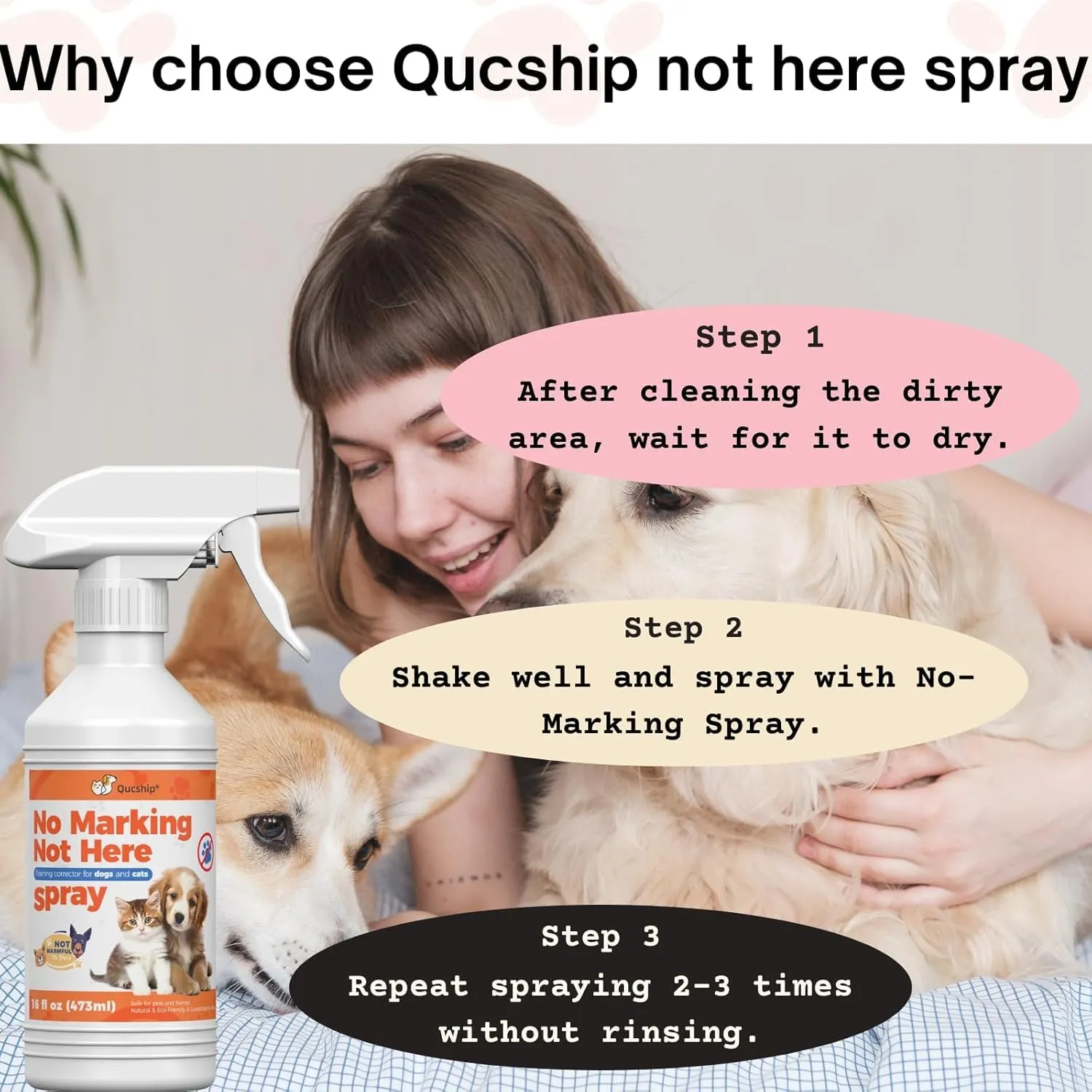 Qucship 16 Oz Provides Defecation Training Support for Dogs, Teaches Them to Urinate at Designated Locations