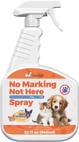 Qucship 32 Oz Train Your Pets with Not Here Spray - A Smart Way to Set Boundaries, Pets Don't Pee on Sofas and Carpets