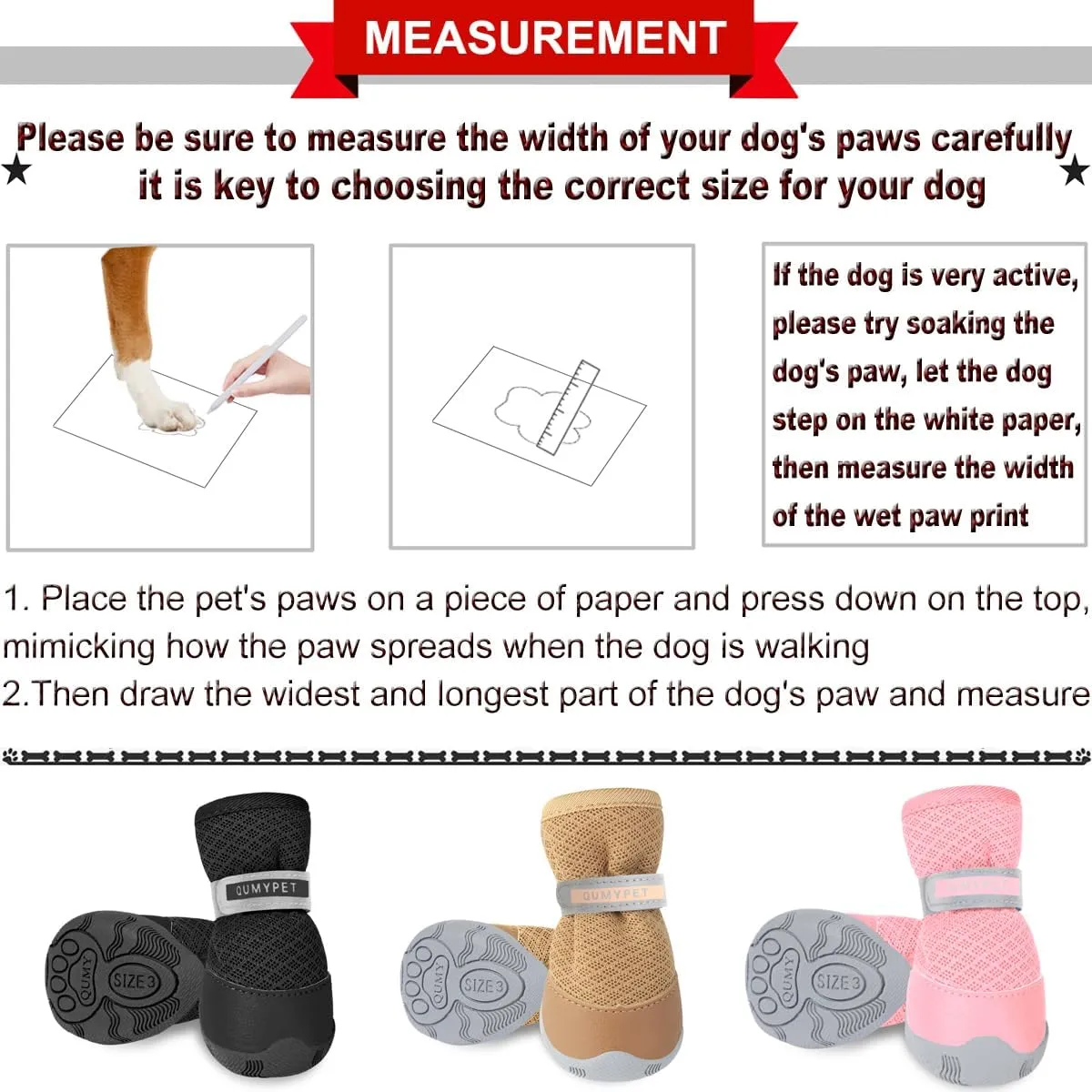 QUMY 4PCS Dog Shoes for Small Dogs, Hot Pavement Summer Puppy Dog Boots & Paw Protectors with Soft Anti-Slip Rubber Sole, Mesh Breathable Dog Booties for Hardfloors, Walking Running Black Size 2