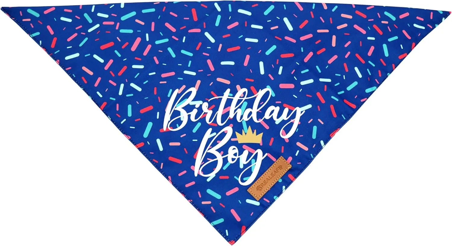 Realeaf Birthday Boy Dog Bandana, Dog Birthday Party Supplies,Premium Durable Fabric, Bandana for Large and XLarge Dogs (Blue, X-Large)