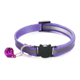 Reflective Breakaway Cat Collar – Adjustable Safety Neck Ring with Bell