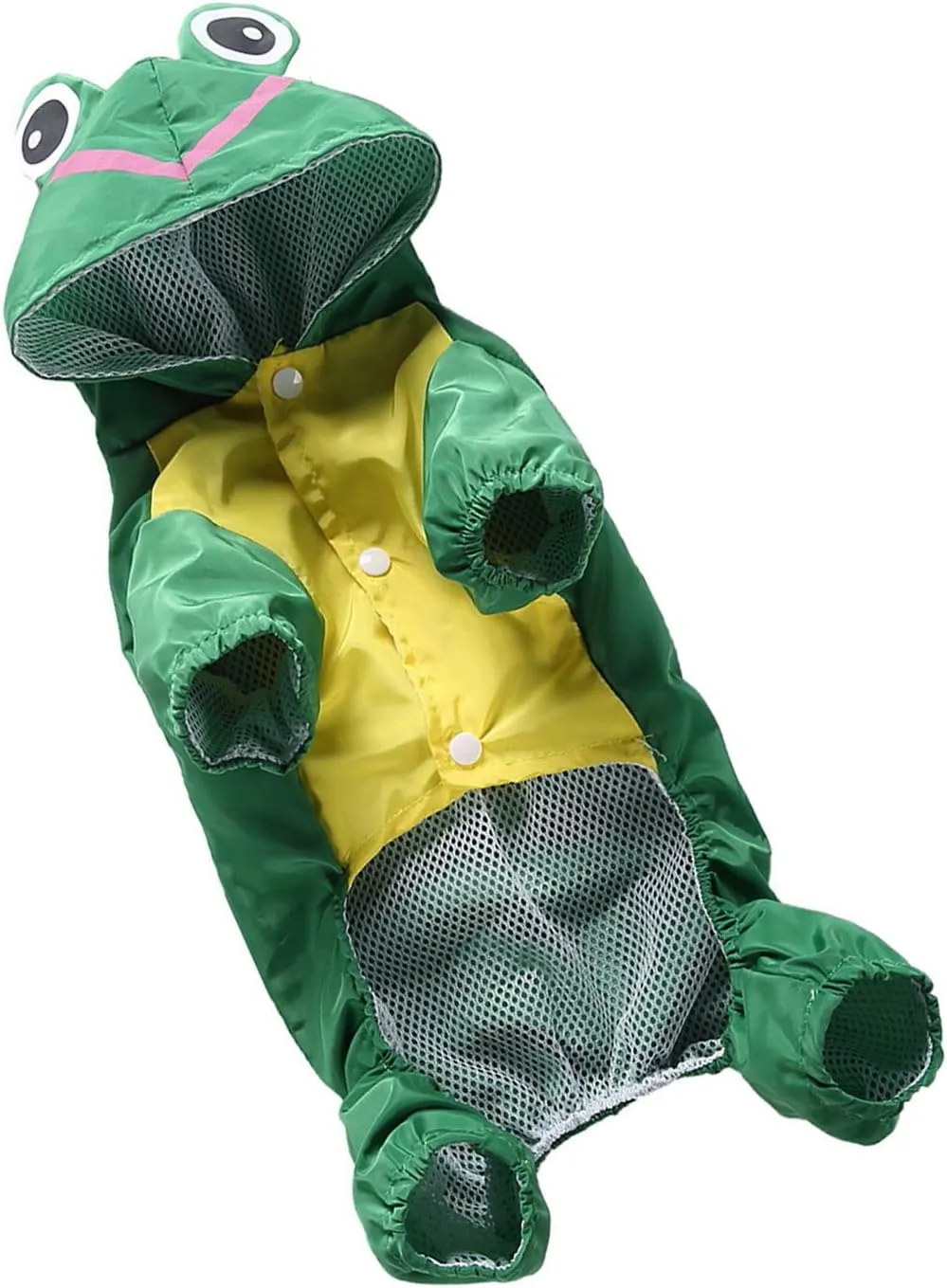 SELMAI Dog Raincoat with Hoodies Soft Mesh Elastic Band Four Legs Jumpsuit Outfits for Puppy Pet Cat Apparel Waterproof Rain Jacket Lightweight Outdoor Summer Rain Days Cold Weather Proof Green XS