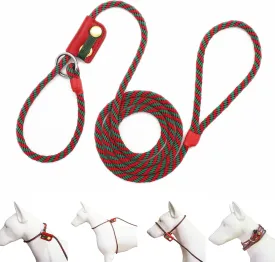 Slip Lead Dog Leash,Dogs Harness and Leash Set for Walking - Head Collar with Rope Leashes for Pulling - DIY Dog Scarf
