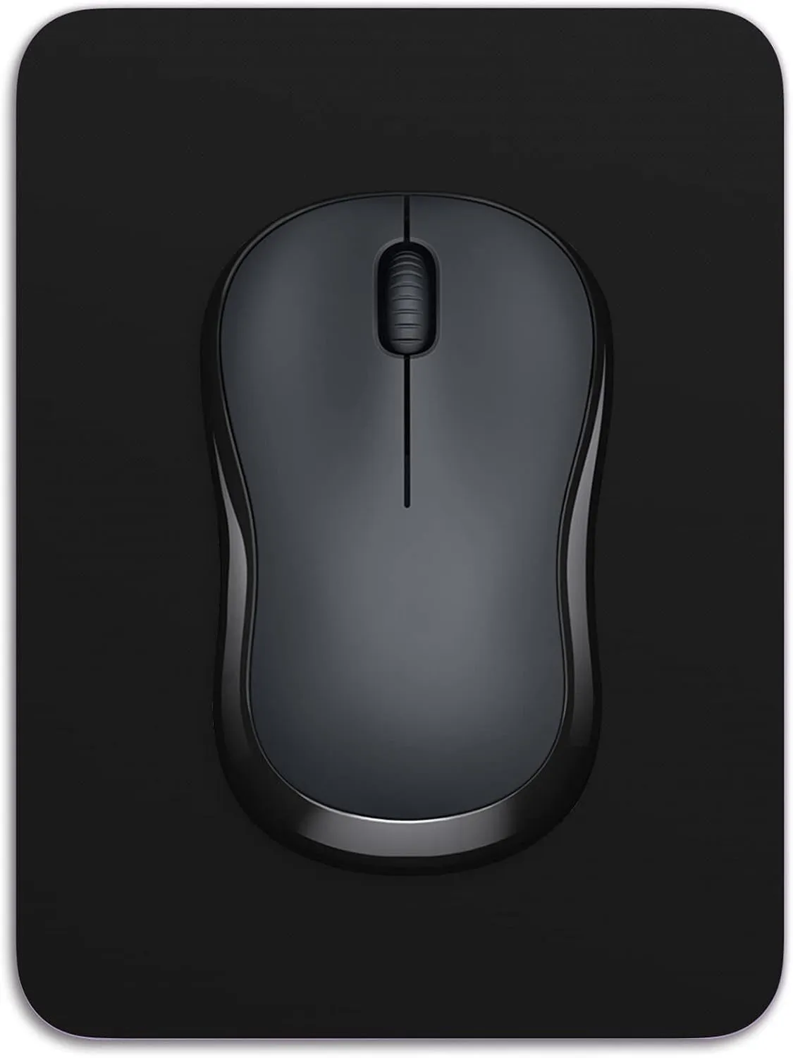 Small Mouse Pad 6 X 8 Inch with Non-Slip Rubber Base, Waterproof Mouse Mat, Mini Mouse Pad for Women Kids Men Wireless Mouse Laptops Keyboard Tray Home Office Travel, Jet Black