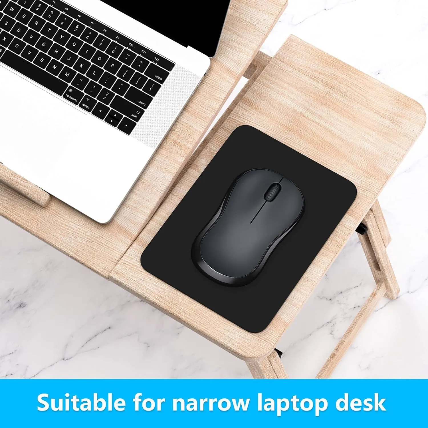 Small Mouse Pad 6 X 8 Inch with Non-Slip Rubber Base, Waterproof Mouse Mat, Mini Mouse Pad for Women Kids Men Wireless Mouse Laptops Keyboard Tray Home Office Travel, Jet Black