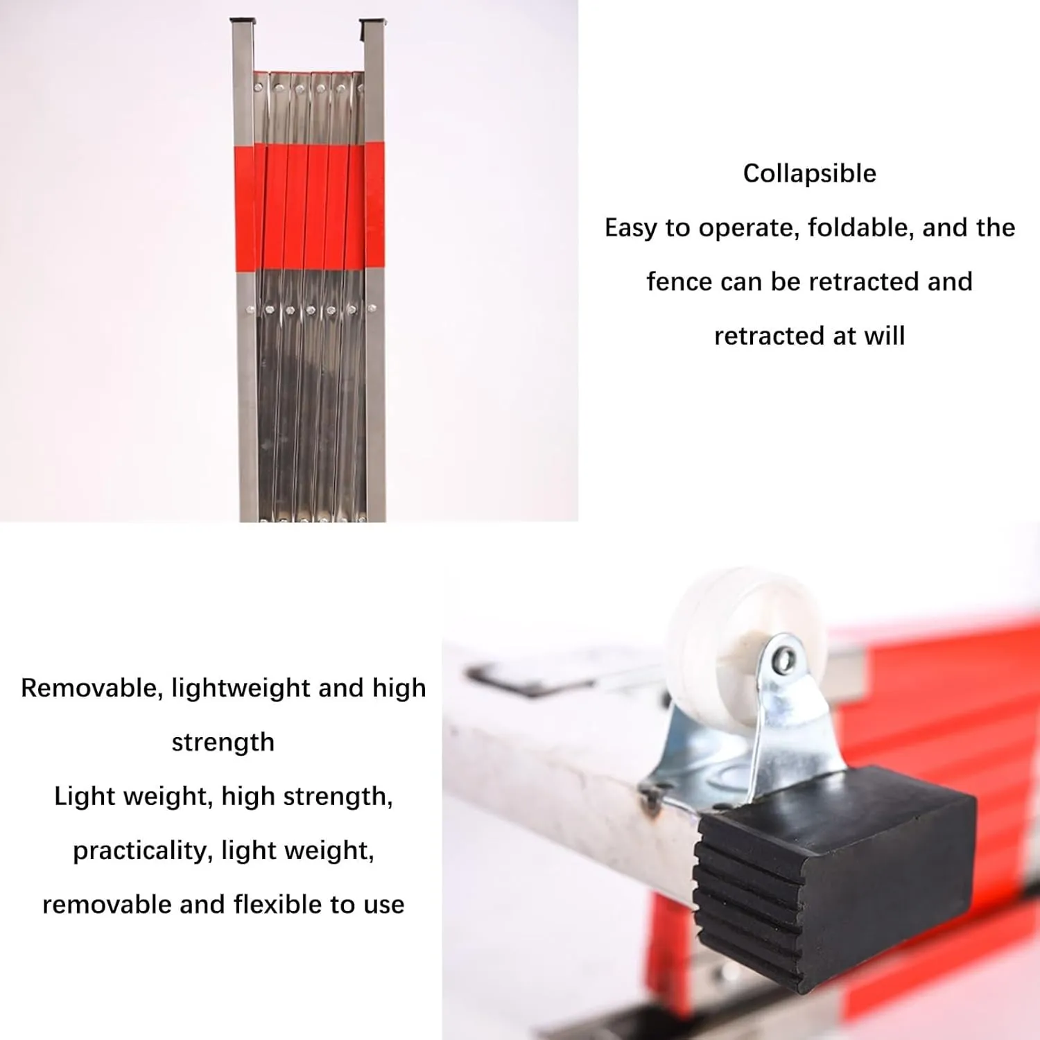Stainless Steel Telescopic Guardrail, Mobile Safety Guardrail Door, Retractable Traffic Fence, Adjustable Pet Fence Door, Suitable for Garages, Schools and Shopping Malls (Size : L400cm/13.