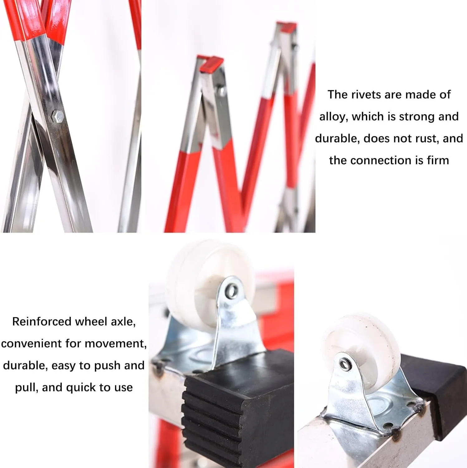 Stainless Steel Telescopic Guardrail, Mobile Safety Guardrail Door, Retractable Traffic Fence, Adjustable Pet Fence Door, Suitable for Garages, Schools and Shopping Malls (Size : L400cm/13.