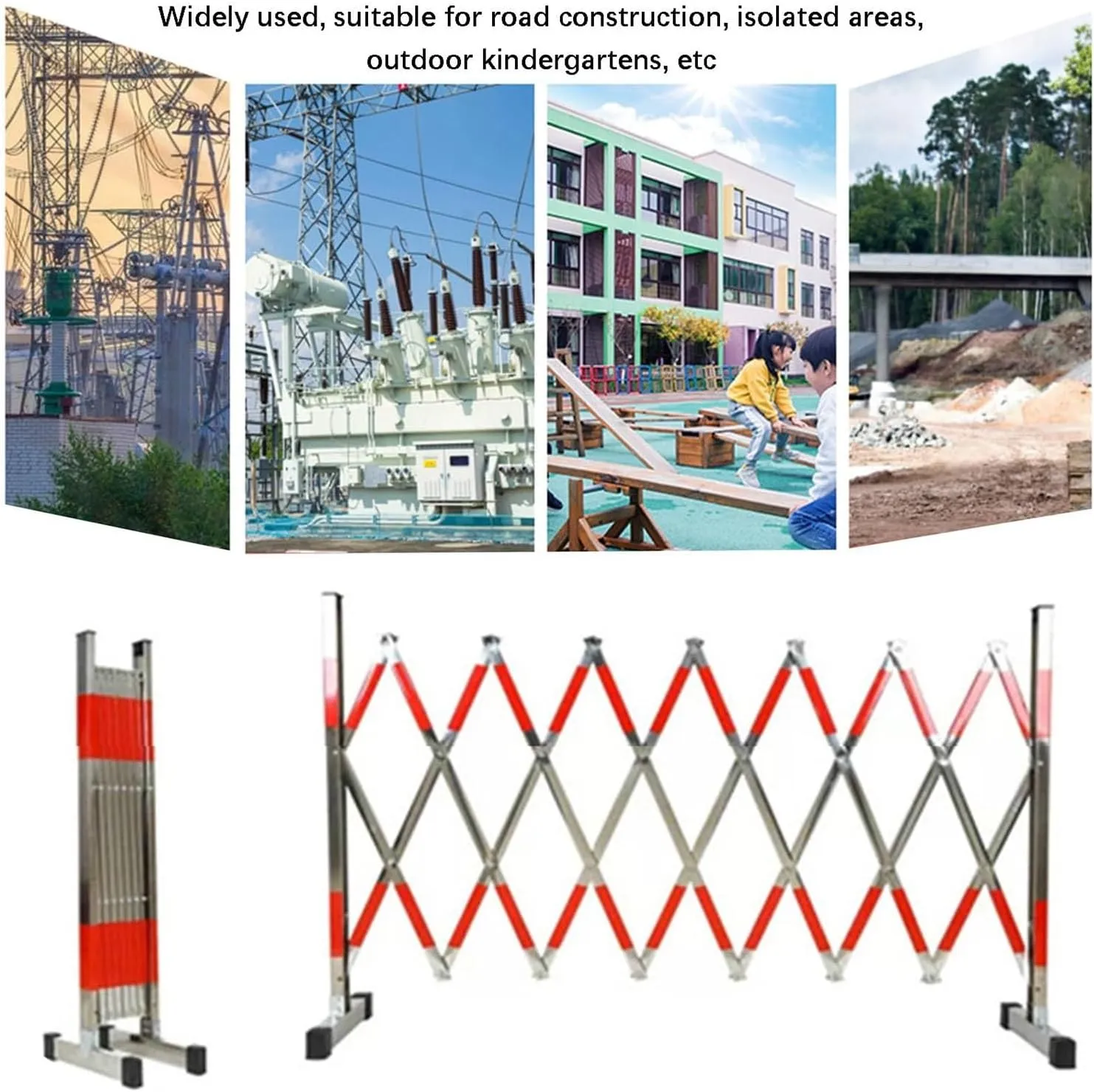 Stainless Steel Telescopic Guardrail, Mobile Safety Guardrail Door, Retractable Traffic Fence, Adjustable Pet Fence Door, Suitable for Garages, Schools and Shopping Malls (Size : L400cm/13.