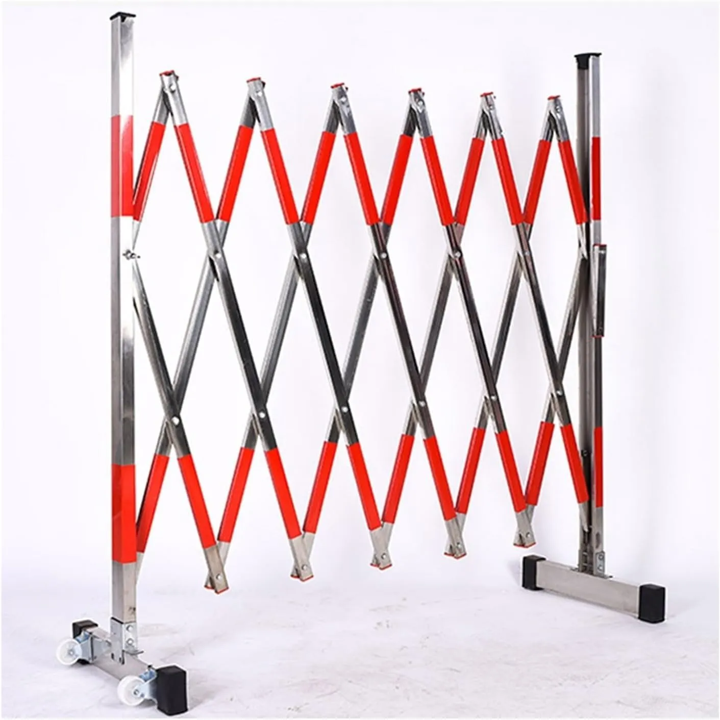 Stainless Steel Telescopic Guardrail, Mobile Safety Guardrail Door, Retractable Traffic Fence, Adjustable Pet Fence Door, Suitable for Garages, Schools and Shopping Malls (Size : L400cm/13.
