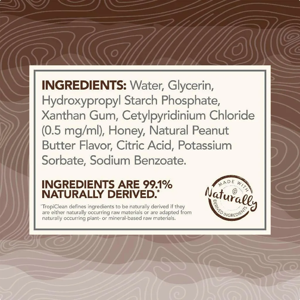 TropiClean Enticers Dental Cleaning Gel Peanut Butter Honey Dog (2 oz)