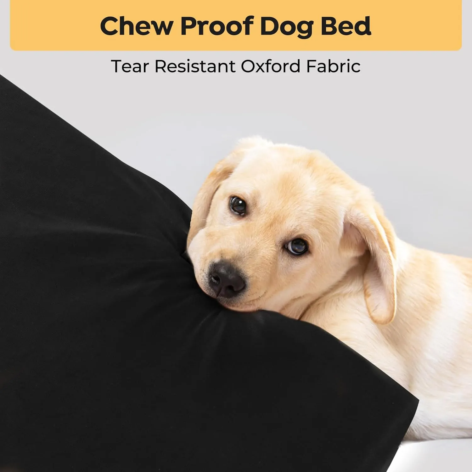 Veehoo Indestructible Dog Bed, 2025 Upgraded Chew Proof Dog Bed for Crate, Durable Chew Resistant XXL Pet Bed with Hidden Zipper, Waterproof Inner Liner, Removable Washable Cover