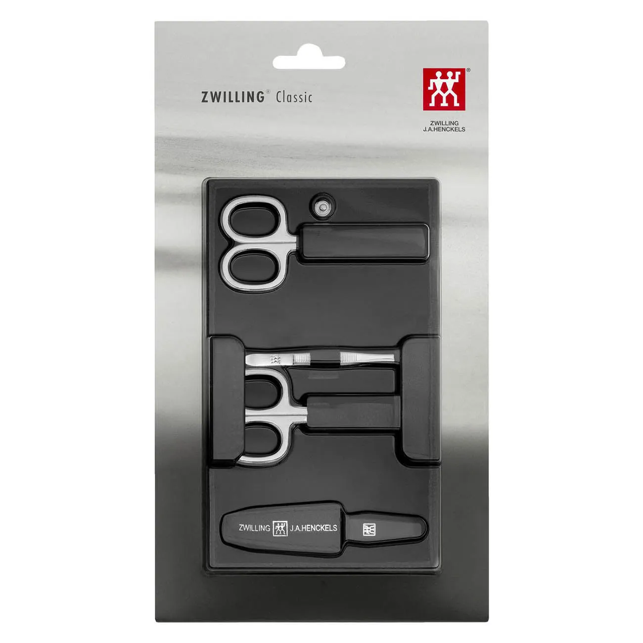 Zwilling J.A. Henckels Classic Inox 4pc Black Leather Manicure Set